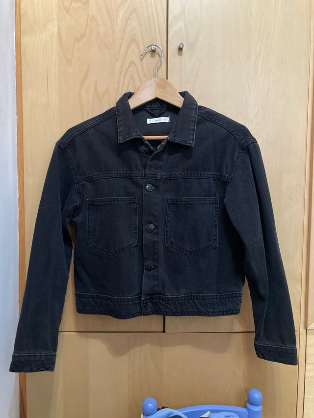 Cazadora vaquera Mango negra Talla S