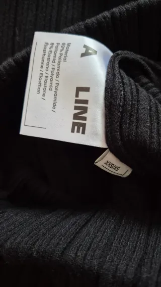 Saia midi preta justa XXS/XS A Line