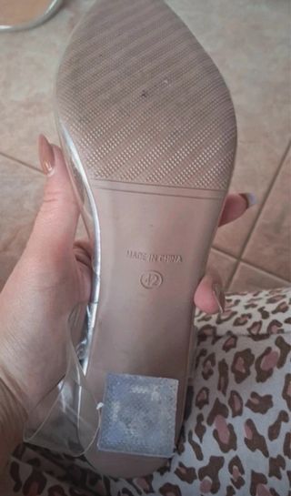 Tacones Joya Transparentes Plata