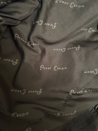 Chaqueta de cuero Pierre Cardin Negra