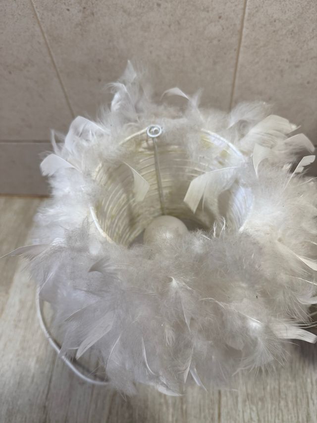 Lámparas de Plumas Blancas (2 unidades)