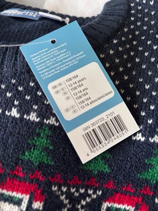 Jersey Navideño Pepperts! niño. Tallas 6/8 12/14