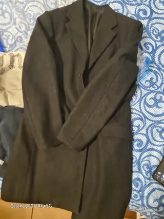 Cappotto uomo lungo 80% lana grigio scuro Bltb