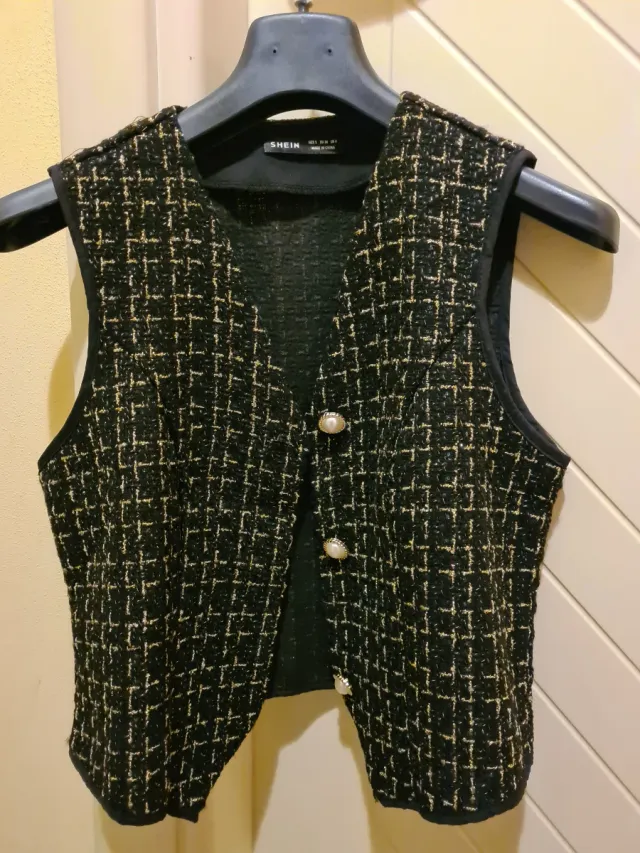 Gilet SHEIN donna nero/oro taglia M