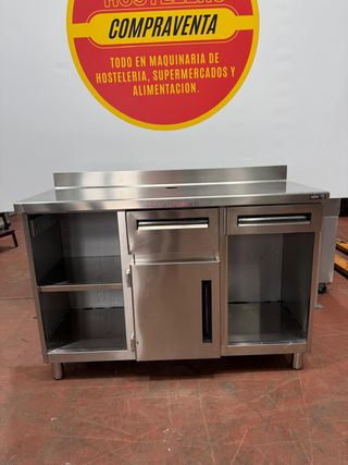 Mueble sotabancos cafetero acero inoxidable