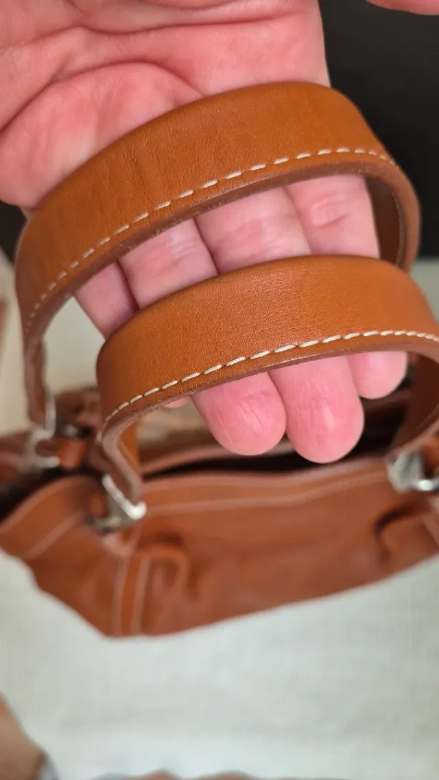 Bolso Hogan Piel Beige y Marrón