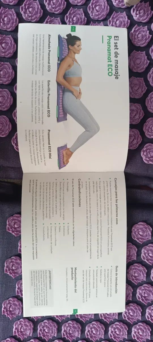 Esterilla y almohada acupresión