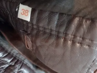 Pantalón de cuero marrón talla 38