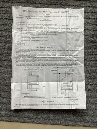 Vatímetro Digital DIN-Rail D52-2047
