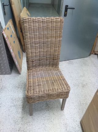 Comedor madera y teca 6 sillas