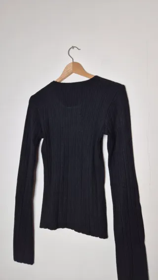 Camisola malha justa preta A Line S/M