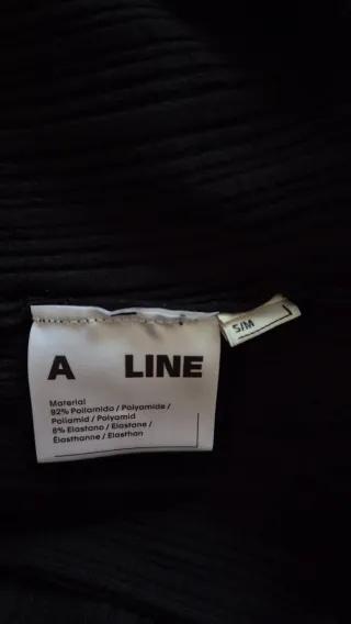 Camisola malha justa preta A Line S/M