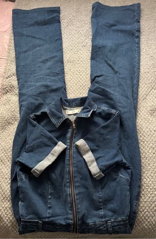 Mono vaquero Mango azul