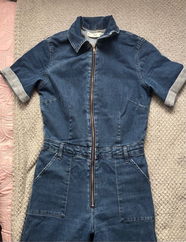 Mono vaquero Mango azul