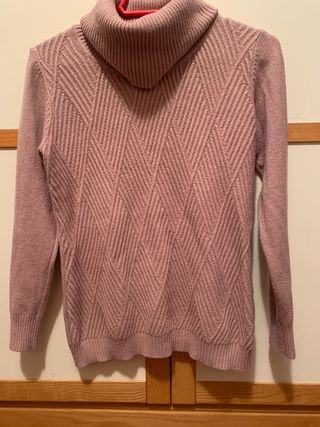 Jersey rosa cuello alto talla M