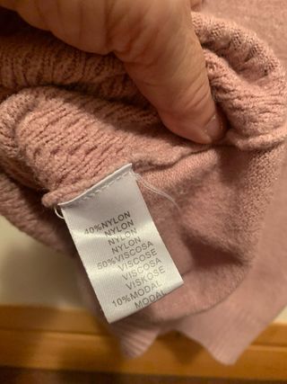 Jersey rosa cuello alto talla M