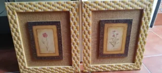 Juego de 2 cuadros decorativos florales