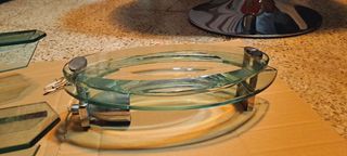 Applique Veca Design Anni '70 Vetro Metallo