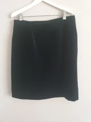 Falda de terciopelo Ribboas negra