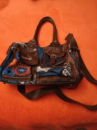 Bolso Desigual Azul y Marrón