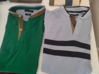 Polo Massimo Dutti Rayas Negras Azul