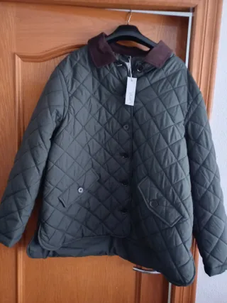 Chaquetón acolchado verde hombre