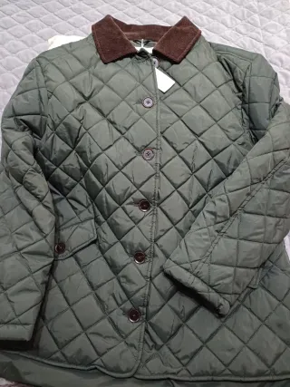 Chaquetón acolchado verde hombre