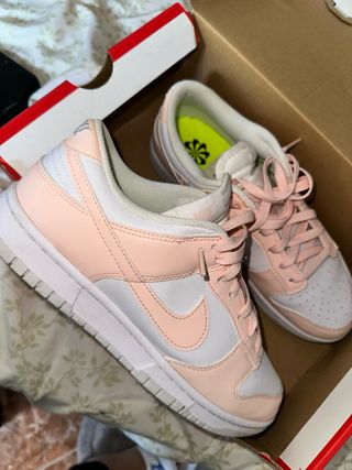 Nike Dunk Low Rosa y Blanco Originales