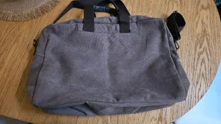 Bolso loneta marrón chocolate