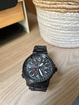Citizen Eco-Drive GN-4W-S PVD Negro + milanesa