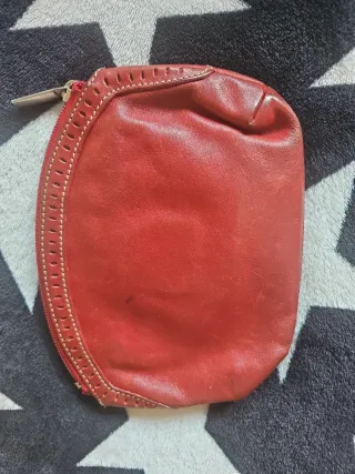 Neceser de piel V&L rojo