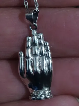 Colgante Mano de Buda Plata Ley S925