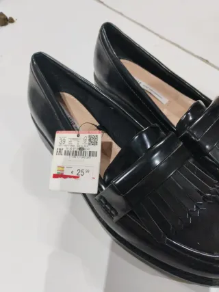 Mocasines Pull&Bear mujer negros