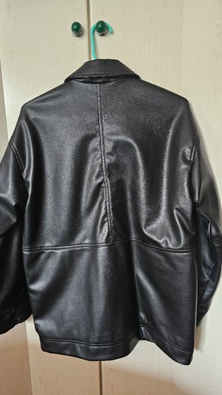 Chaqueta Pull&Bear Negra Piel Sintética