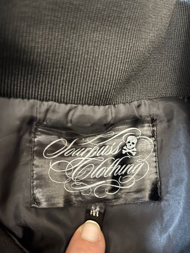 Cazadora retro mujer M pantera bordada