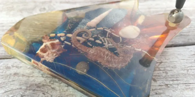 Agata con bolígrafo antiguo