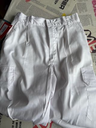 Pantalón con bolsos LOMAR blanco Talla 36