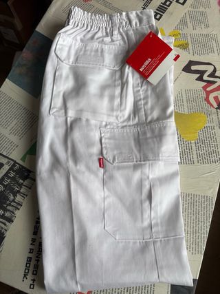 Pantalón con bolsos LOMAR blanco Talla 36