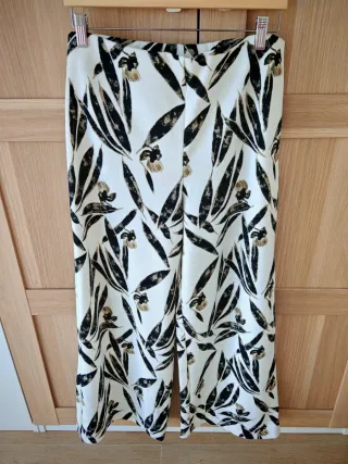Pantalón Zara Estampado Hojas