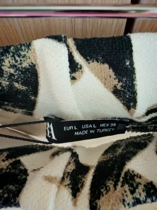 Pantalón Zara Estampado Hojas