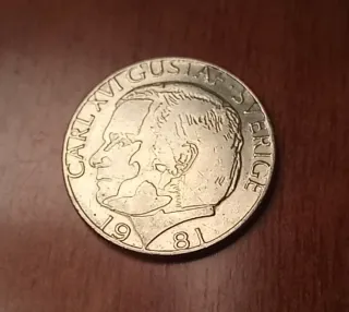 Moneda Sueca 1 Corona 1981