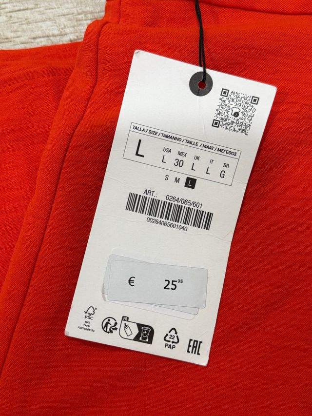 Pantalones Zara Rojos Anchos