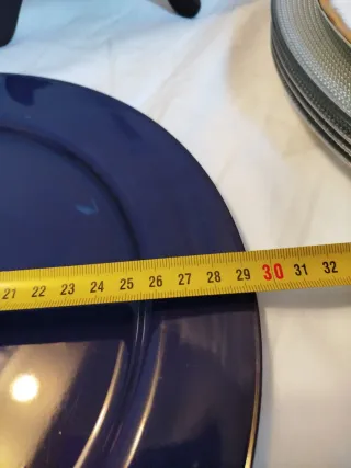 Bajoplatos. Cristal transparente, plata, ver detal