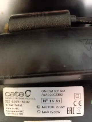 Campana extractora Cata Omega 600