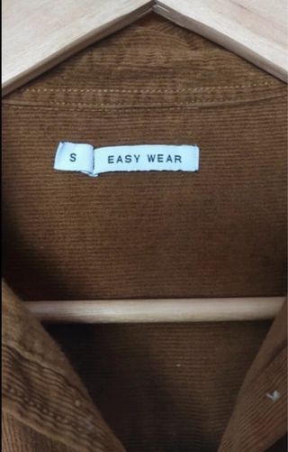 Camisa Easy Wear Pana Marrón