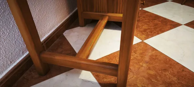 Escritorio madera pino con cajones