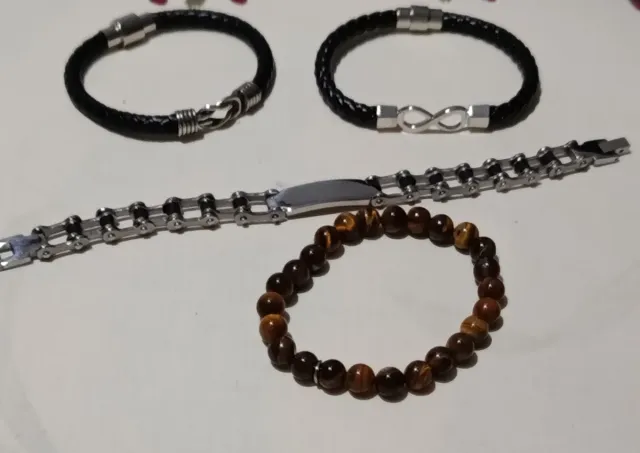 Lote 4 Pulseras Hombre