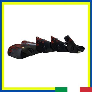 Parafango Posteriore MTB Nero Rosso OldStyle