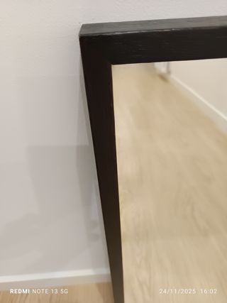 Espejo Marco Negro Madera