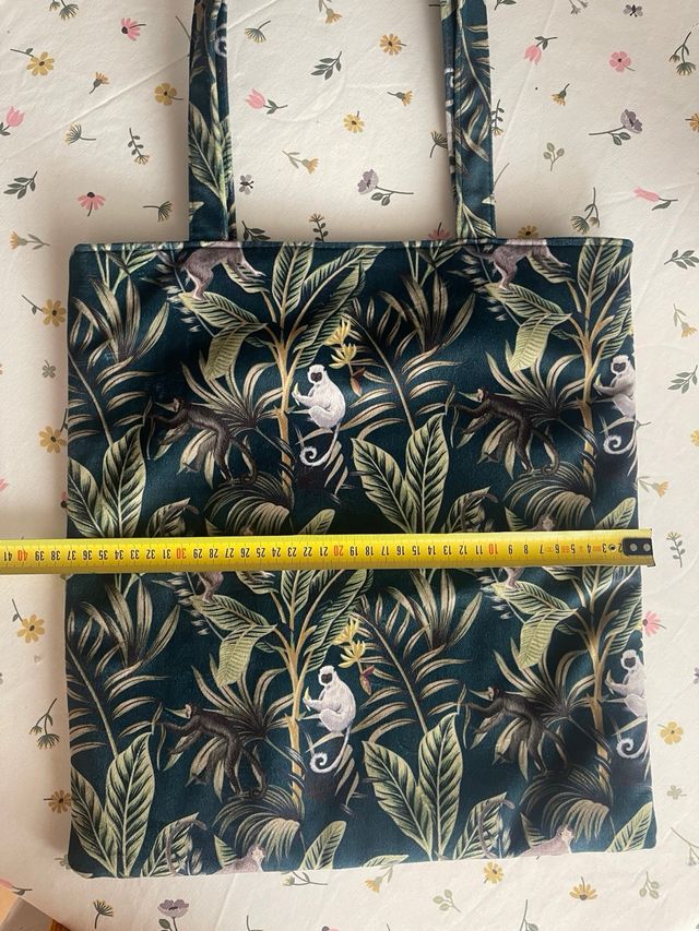 Bolso Tote Casa Verde Multicolor Nuevo